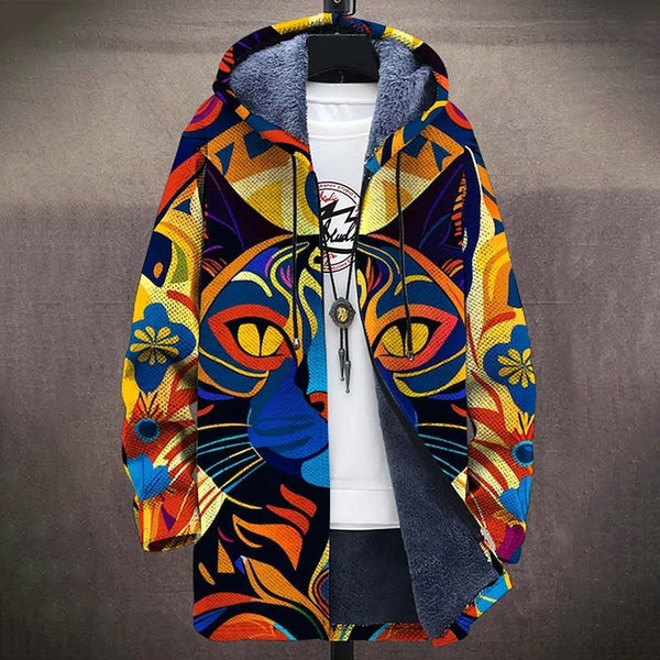 Men's Digital Printed Stand Collar Jacket trisarte