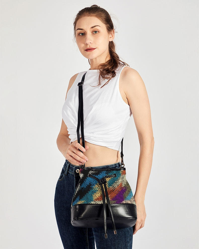 art Mini Drawstring Bucket Bag trisarte