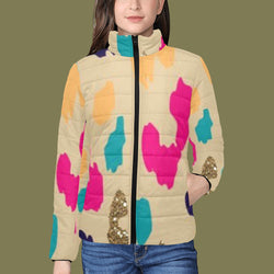 Women's stand collar padded jacket(H41) Inkedjoy