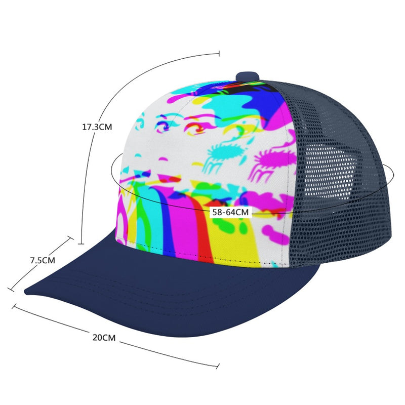 Baseball Cap Bent glue rear hollow (multi-color optional) Inkedjoy