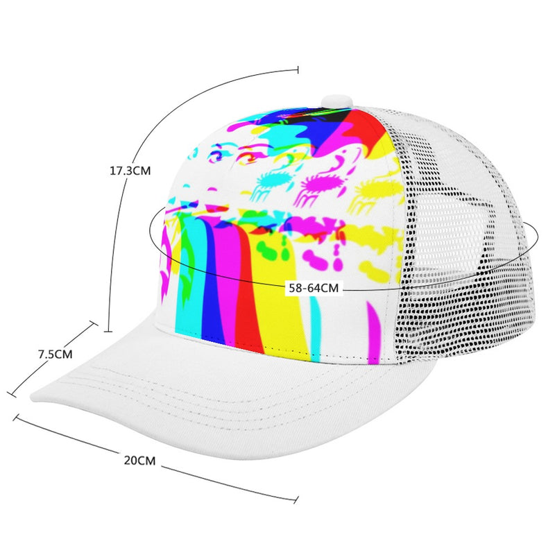 Baseball Cap Bent glue rear hollow (multi-color optional) Inkedjoy