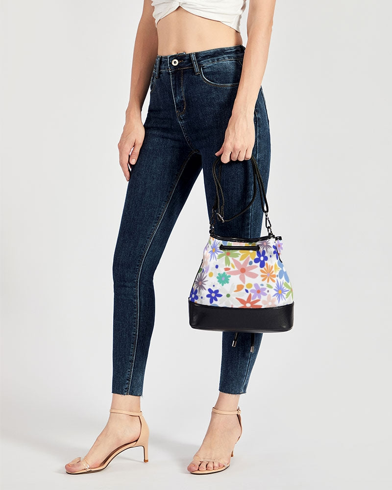 art Mini Drawstring Bucket Bag trisarte