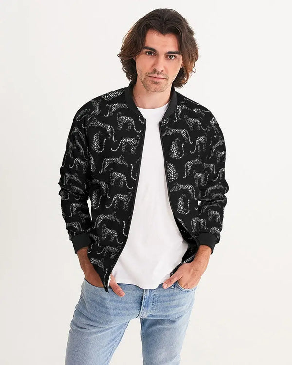 Chaqueta bomber de hombre con silueta de guepardo