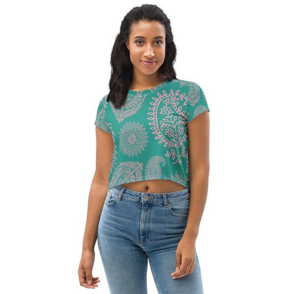 Crop top pop green