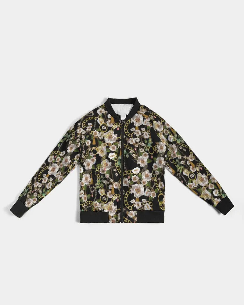 Chaqueta bomber floral para mujer