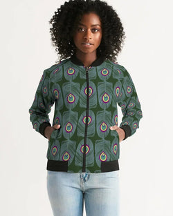 Chaqueta bomber de mujer verde