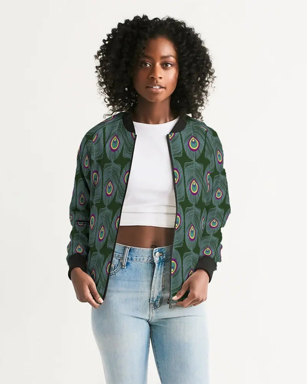 Green Women's Bomber Jacket