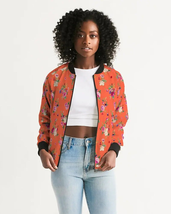 Orange Women's Bomber Jacket