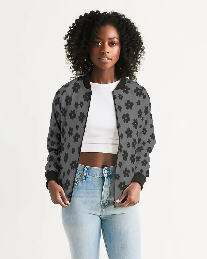 Chaqueta bomber de mujer con estampado