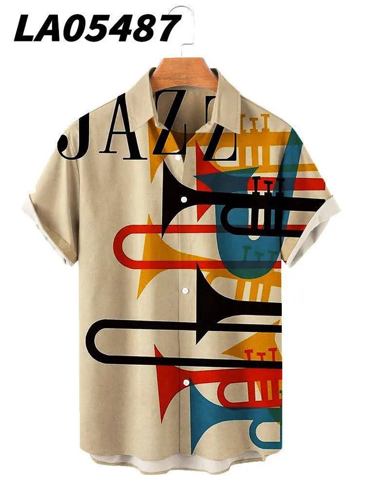 Shirt camicia jazz uomo music