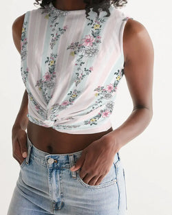 Wallpaper Floral Women's Twist-Front Tank