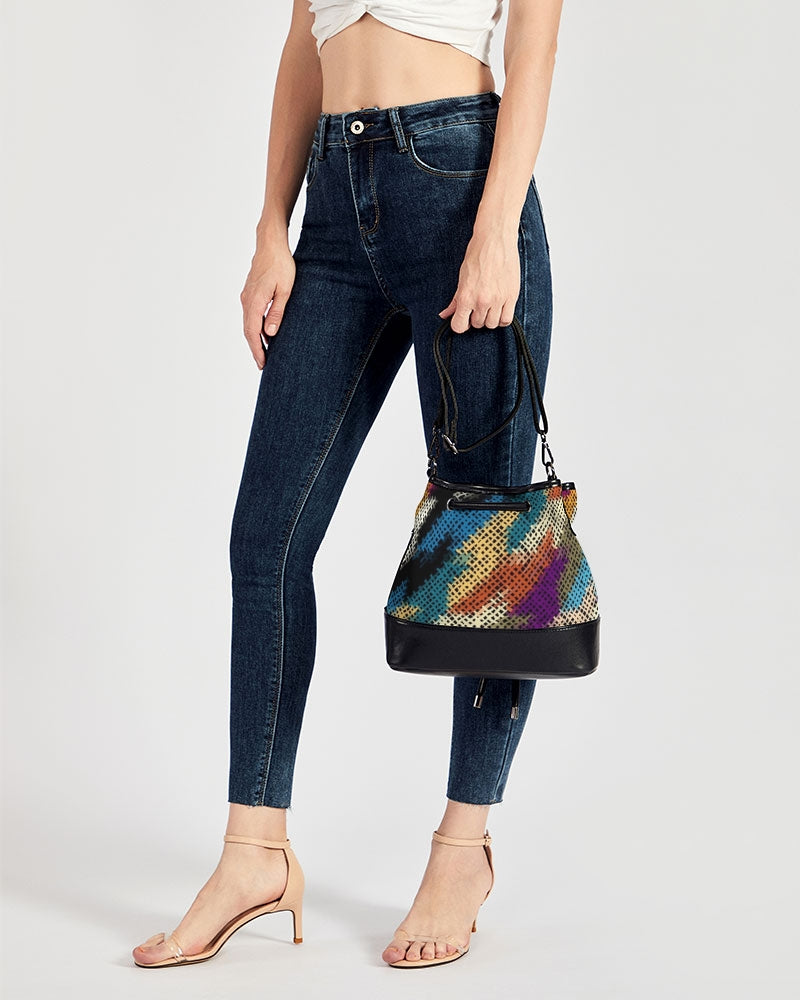 art Mini Drawstring Bucket Bag trisarte