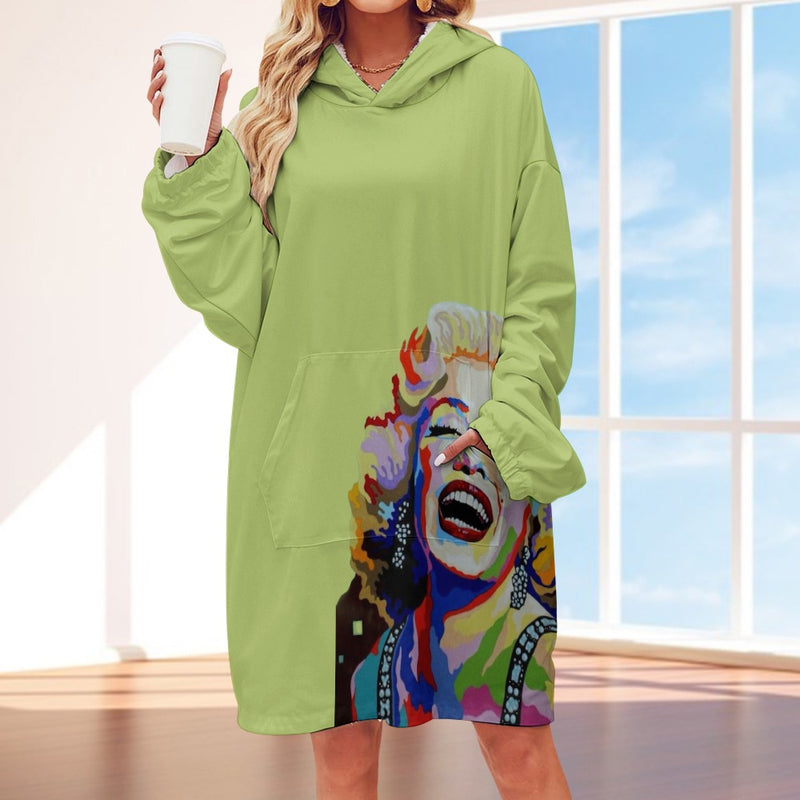 Women's Adult Hooded Blanket Shirt Inkedjoy