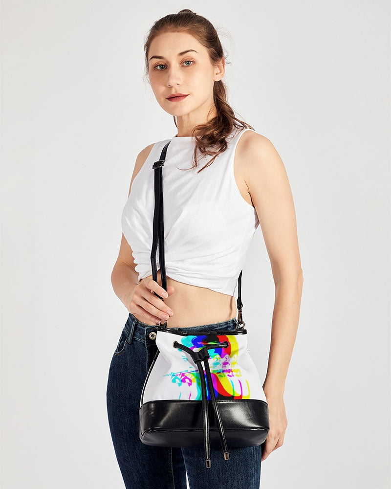 art Mini Drawstring Bucket Bag trisarte